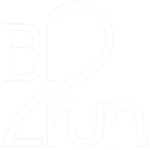BI2run - Logo Weiß