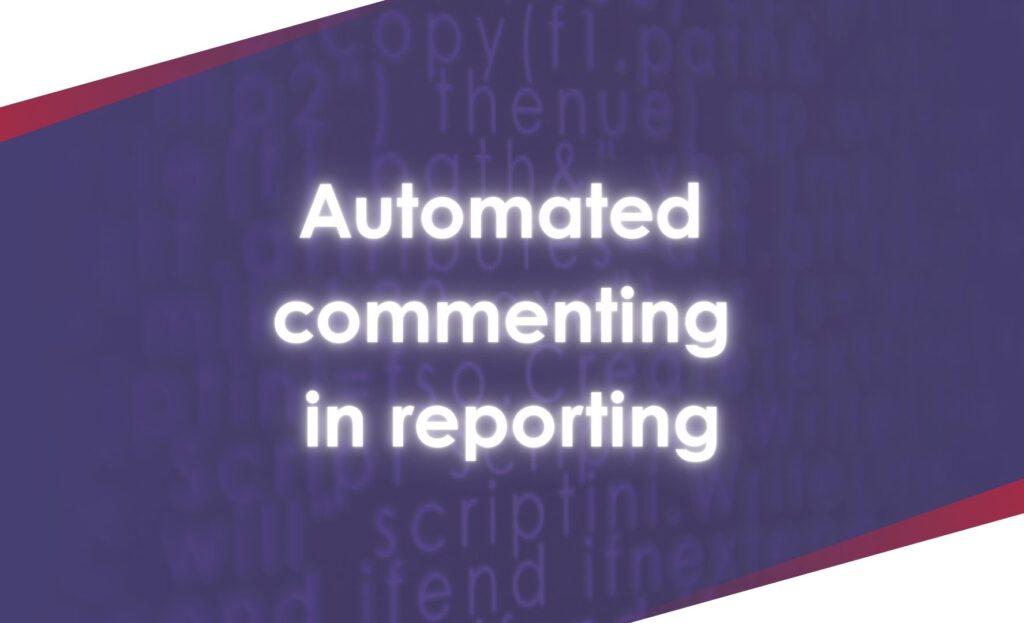 BI2run - automated commenting in reporting